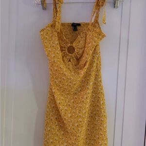 Forever 21 Yellow Floral Mini Dress